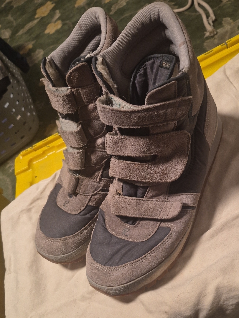 Men's Gray Suede Rain & Snow Boots - Comfortable Grip